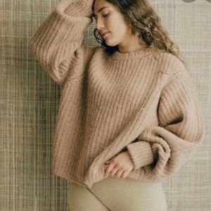 James Street Co AW19 Chunky Lowe Pullover in Marled Sienna Size L